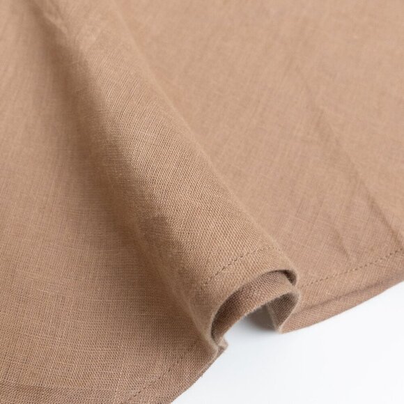 Baserange Dydine Skirt Linen Flared Maxi Ocular Brown Sheer Lagenlook - Picture 9 of 11